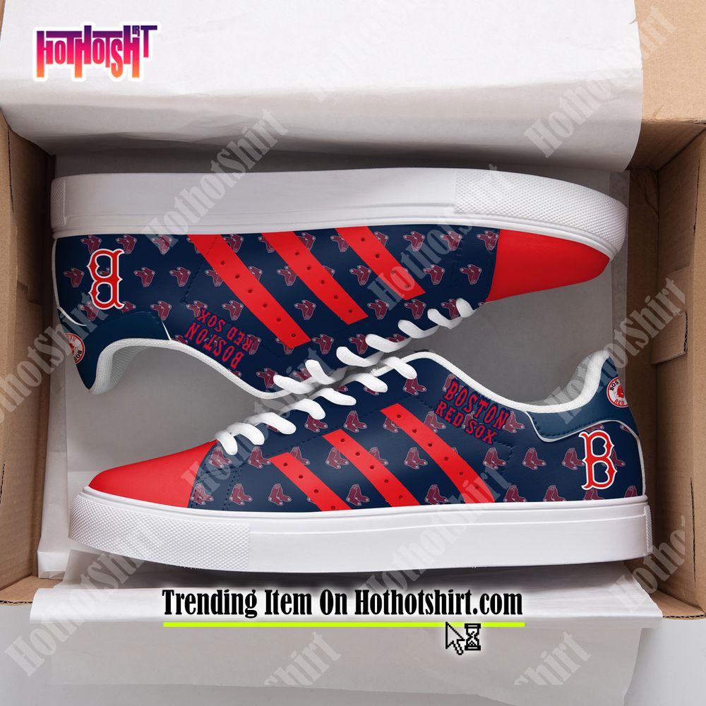 MLB Boston Red Sox Custom Name Stan Smith Shoes