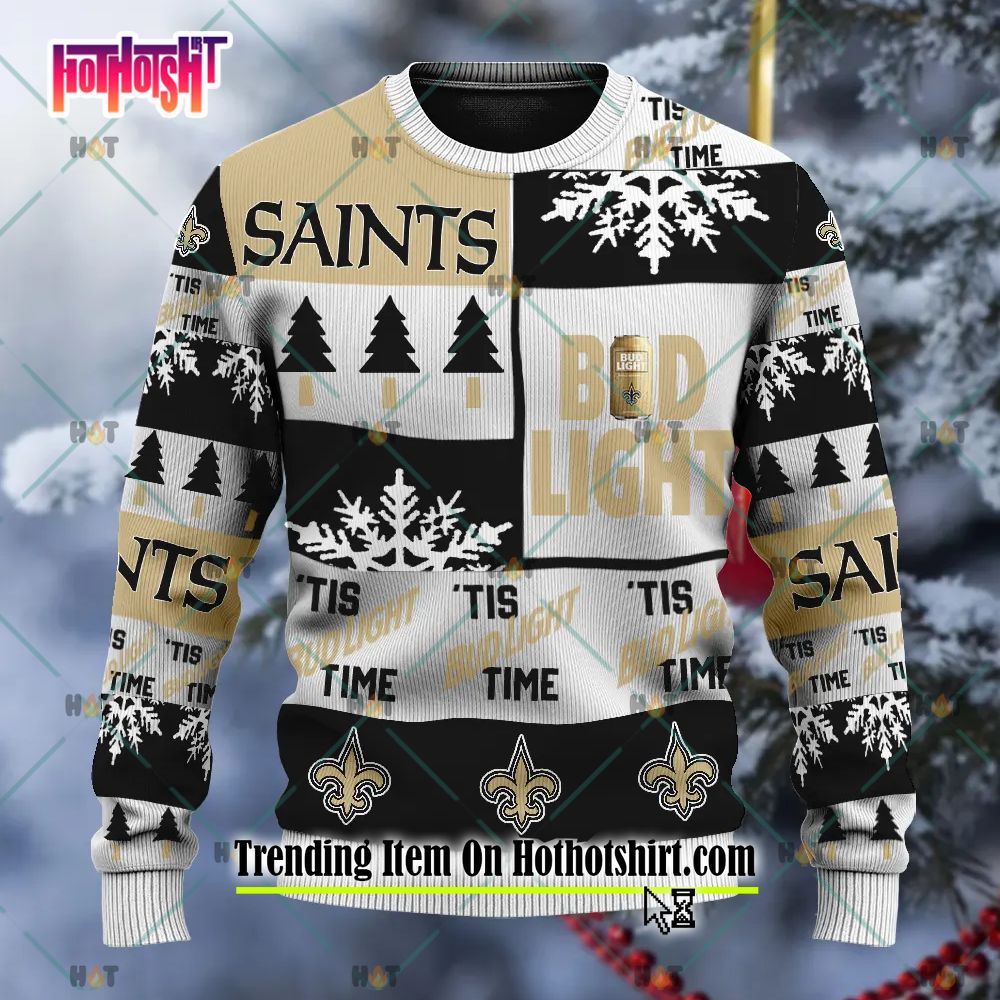 new orleans saints ugly christmas sweater Large