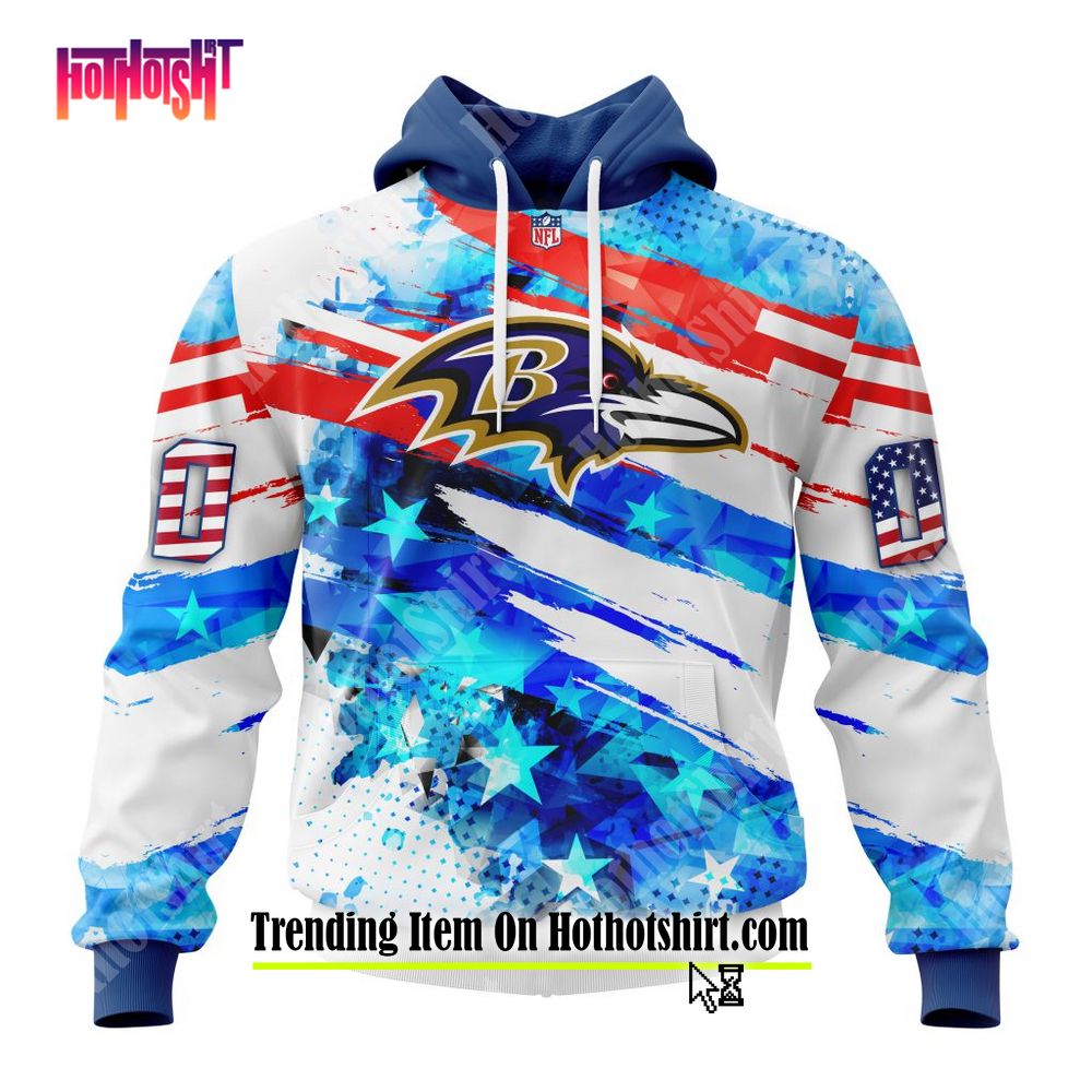 NFL Football Team Baltimore Ravens Hoodies Print Full - Freedomdesign