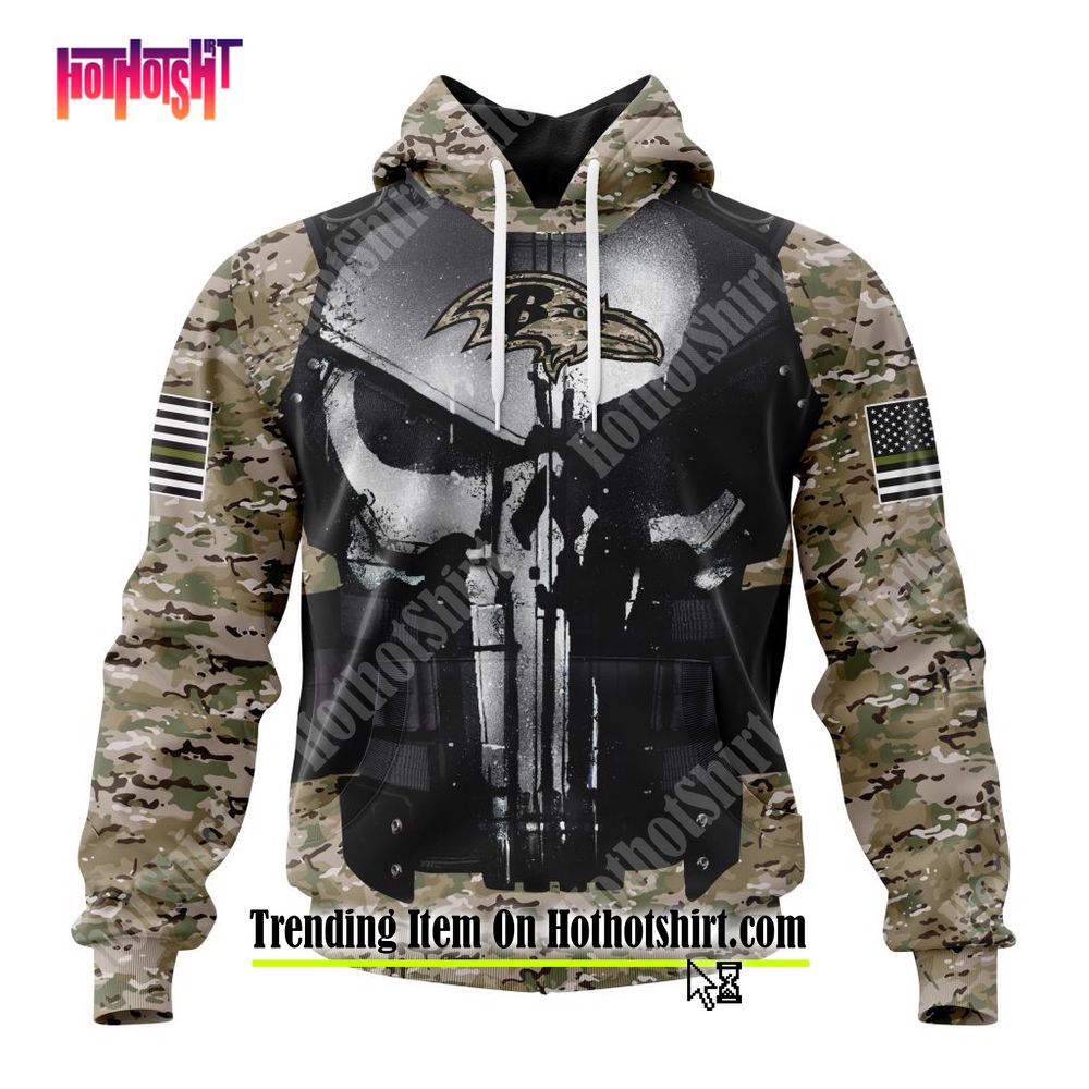 Baltimore Ravens NFL Personalized Your Name Fishing Camo Hoodie 3D All Over  Print