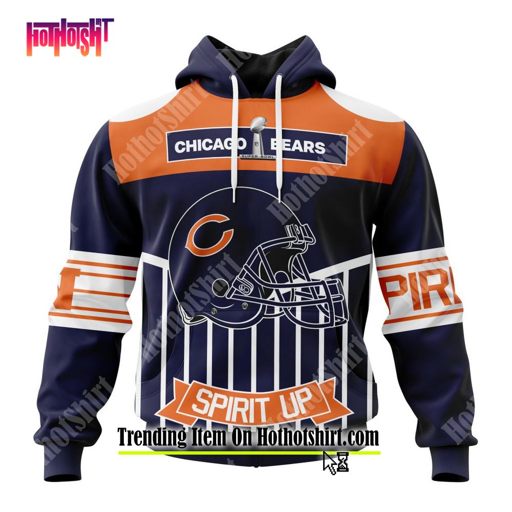 Chicago Bears Team American Football Logo 3D Hoodie Nfl 3D Sweatshirt -  Best Seller Shirts Design In Usa