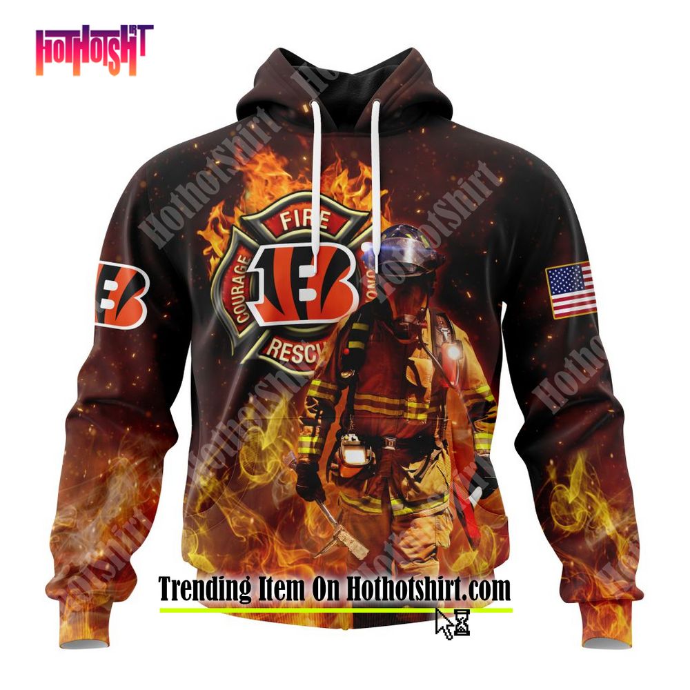 Cincinnati Bengals NFL US Flag Pattern 3D All Over Print Hoodie