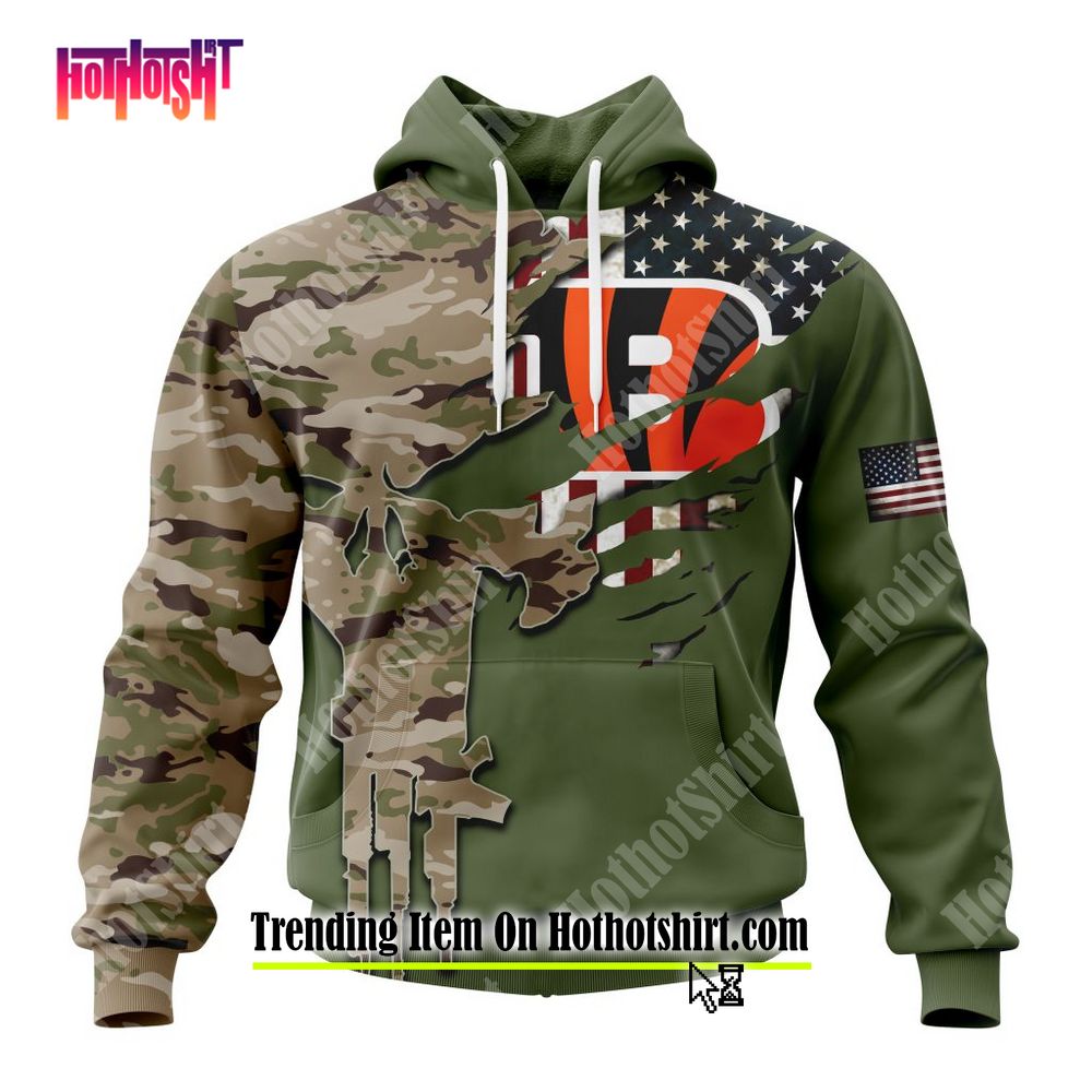 Philadelphia Eagles NFL Flag Of The United States Camo Veteran 3D Hoodie