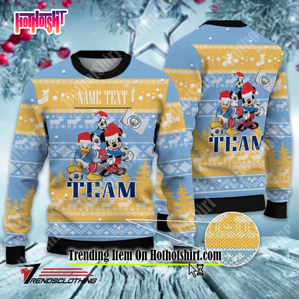 Personalized Dallas Cowboys Christmas Ugly Sweater Disney Donald