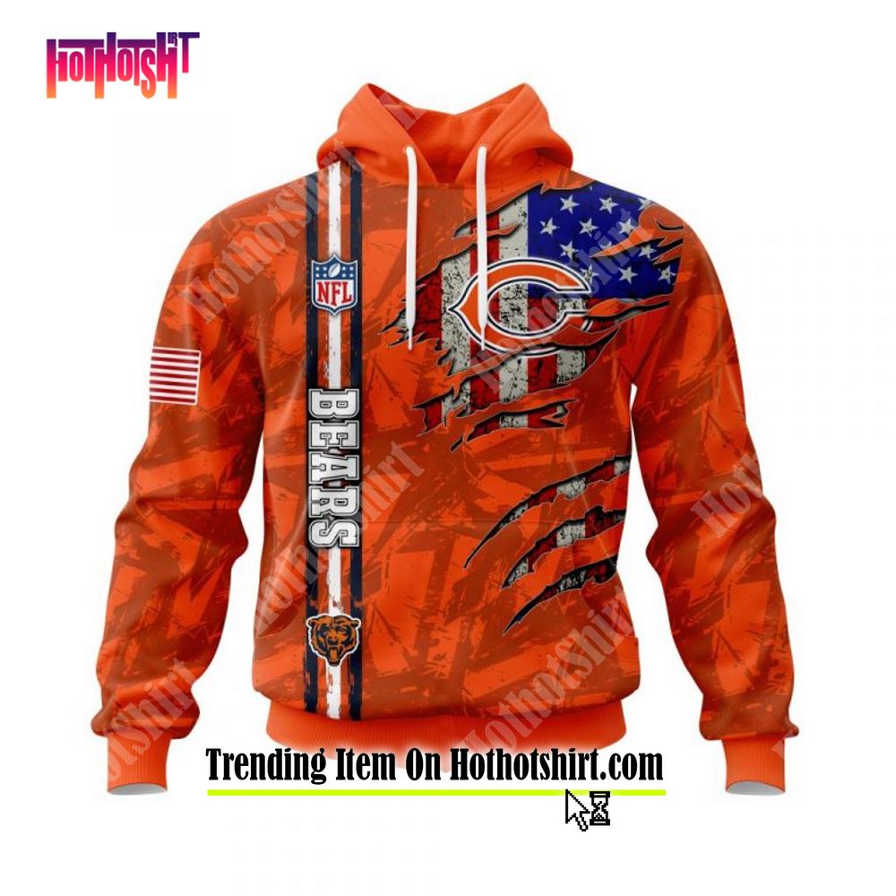 Personalized NFL Chicago Bears Us Flag Custom Bomber Jacket - T-shirts Low  Price