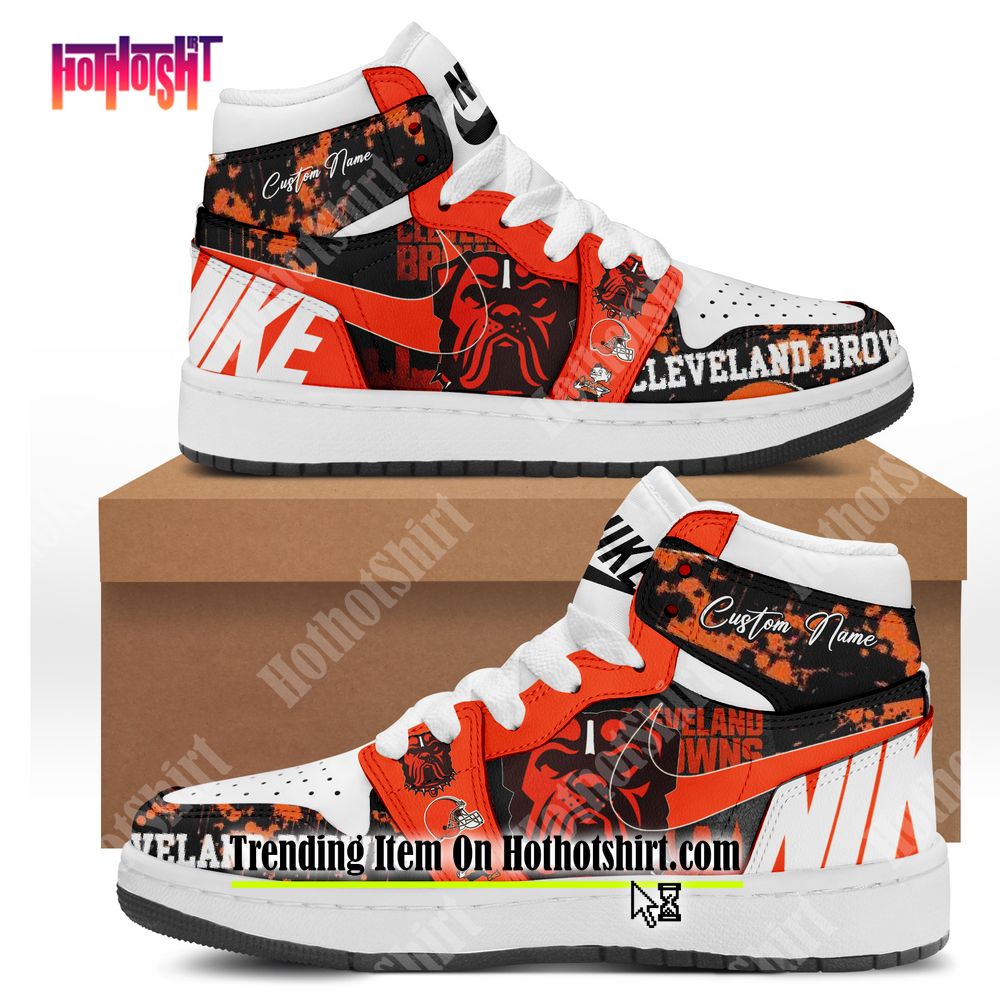 Personalized NFL Cleveland Browns Custom Name Air Force Shoes