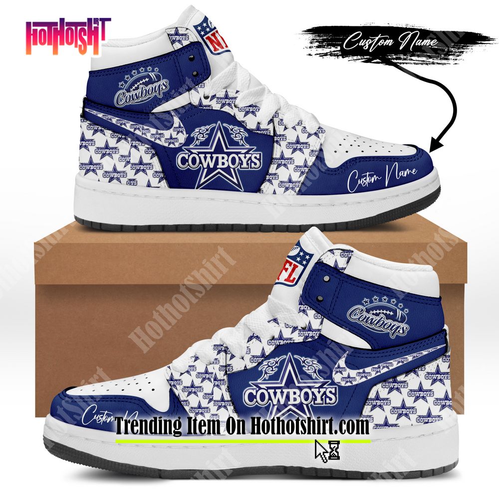 NFL Dallas Cowboy Special Air Jordan Hightop Custom Name