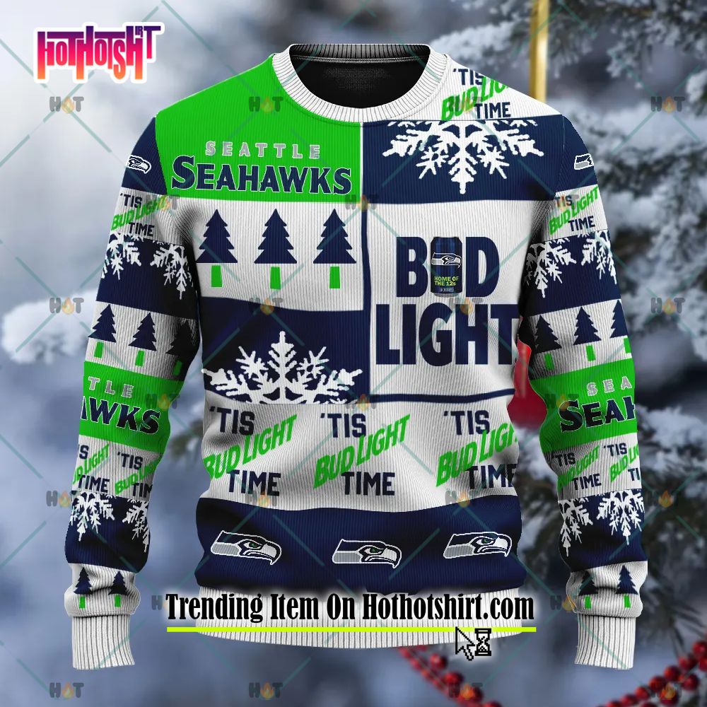 Seattle Seahawks Fans Skull Tradition Ugly Christmas Sweater