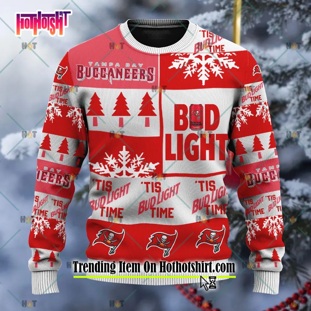 Men's Red/Pewter Tampa Bay Buccaneers Light Up Ugly Sweater