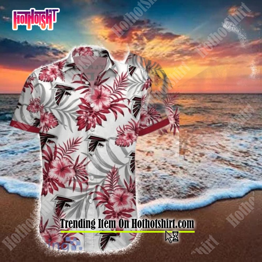 Atlanta Falcons Skull Carved Hawaiian Shirt Men Women Gift For