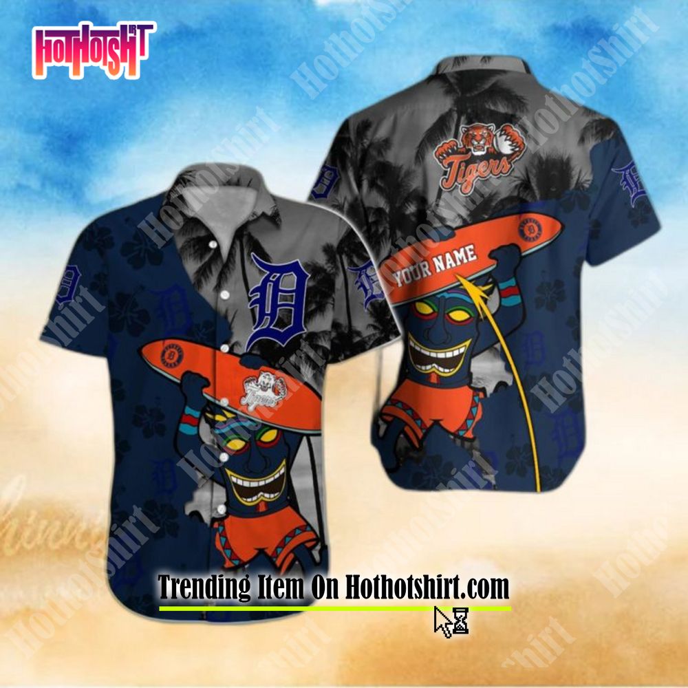 Detroit Tigers MLB Custom Name Hawaiian Shirt Hot Design For Fans