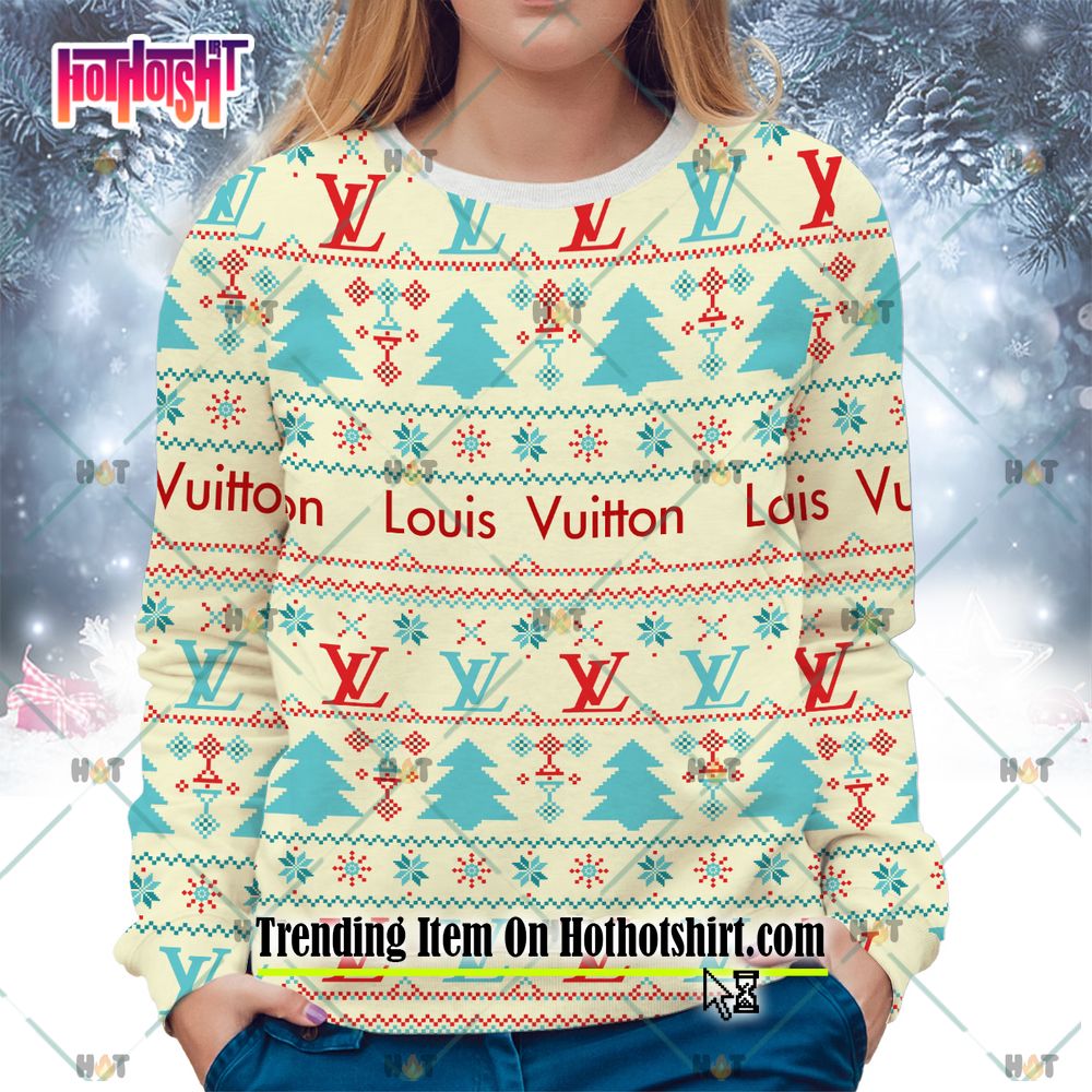 NEW Holiday Louis Vuitton Premium Christmas Version Beige Sweater