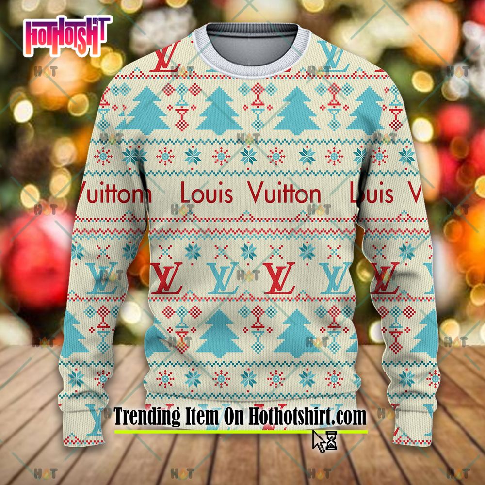 NEW Holiday Louis Vuitton Premium Christmas Version Beige Sweater