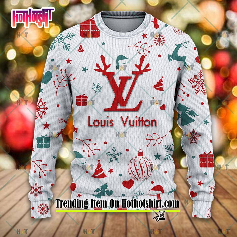 NEW Great Louis Vuitton Premium Christmas Pattern Ugly Sweater