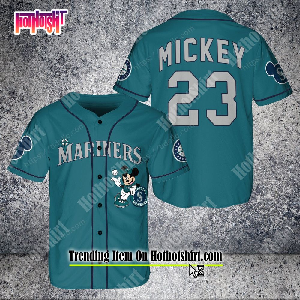 Personalized Chilling Mickey Mouse Disney 3D Baseball Jersey