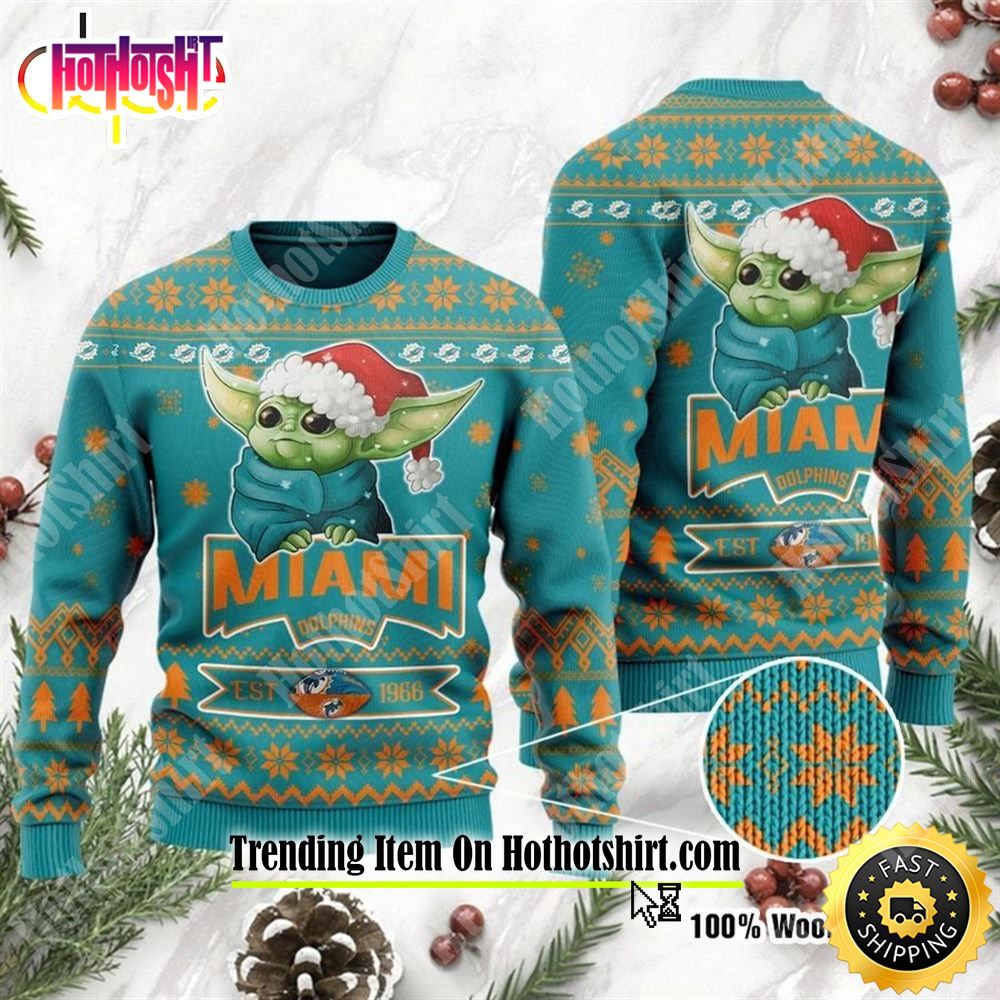 Miami Dolphins Fans Mountain Ugly Christmas Sweater Gift