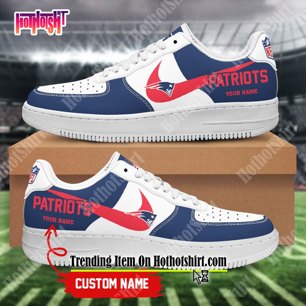 New England Patriots Louis Vuitton Pattern Custom Name Nike Air Force 1  Shoes - RobinPlaceFabrics