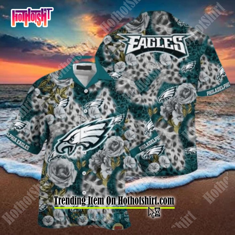 NFL Philadelphia Eagles Hawaiian Shirt Tropical Pattern Summer Vacation  Gift - Limotees