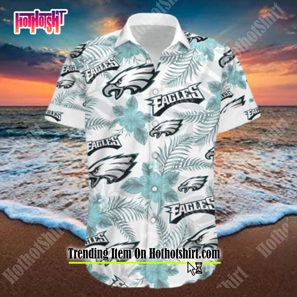 Philadelphia Eagles NFL Logo Combo Hawaiian Shirt And Short Summer For Men  Women - Freedomdesign