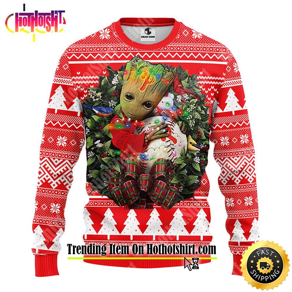 Nfl Washington Redskins Groot Hug Christmas Ugly Sweater