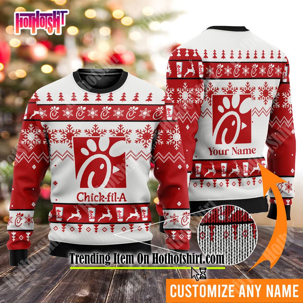 Personalized Name Whataburger Ugly Christmas Sweater