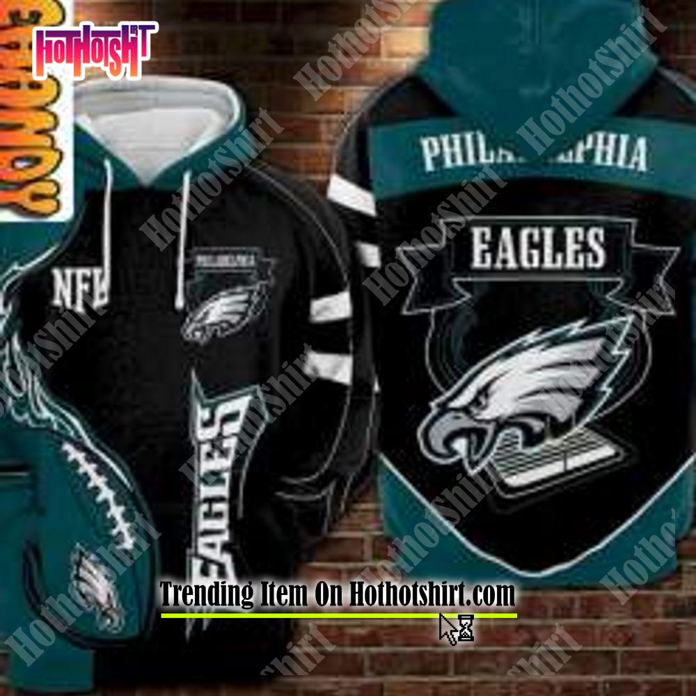 Philadelphia Eagles Logo Colors 3d Hoodie Camo NFL Football 3d Sweatshirt -  Best Seller Shirts Design In Usa