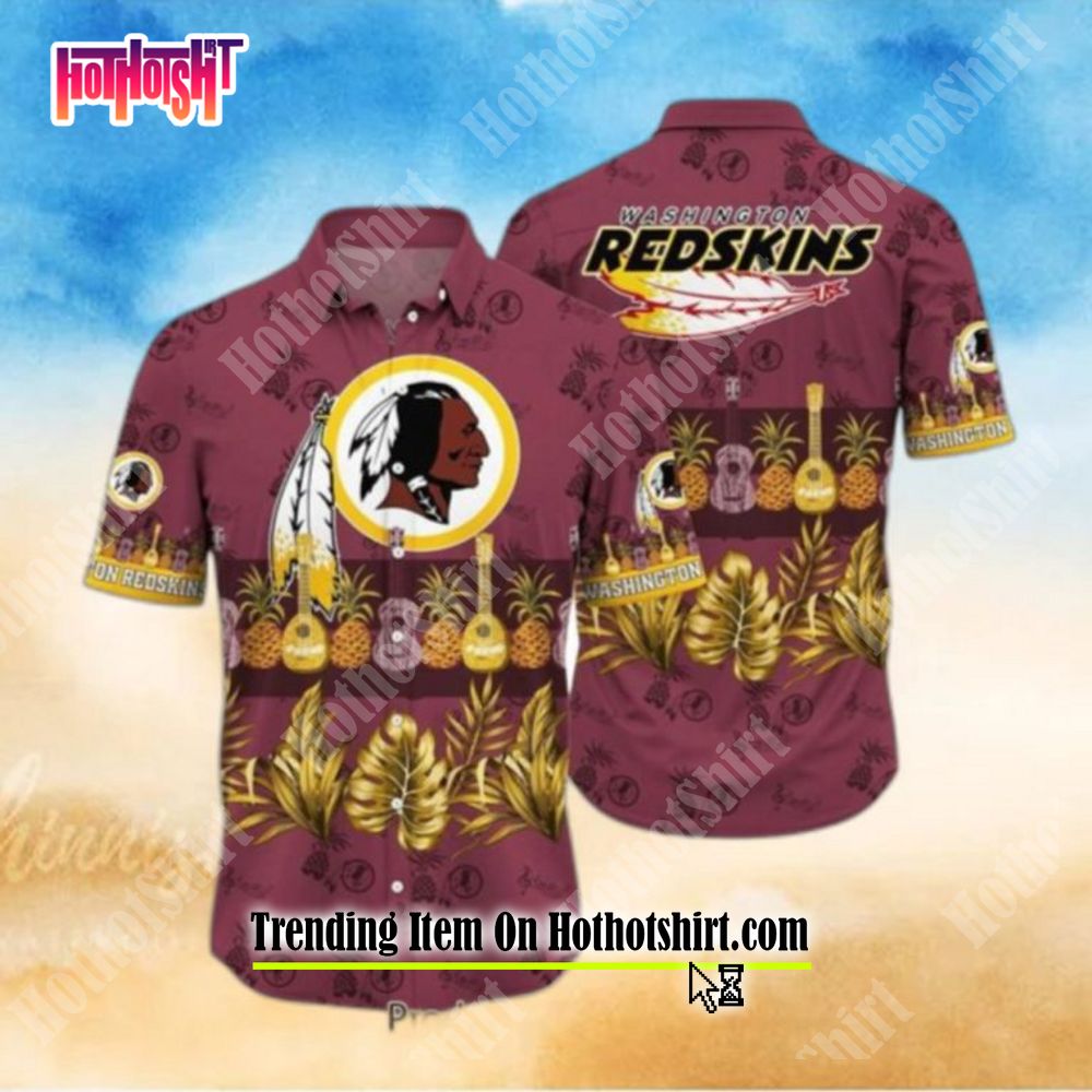 Washington Redskins NFL Hawaiian Shirt Skull Printed 3D New Trend Summer  For Fans Hot Trend 2023 - Limotees