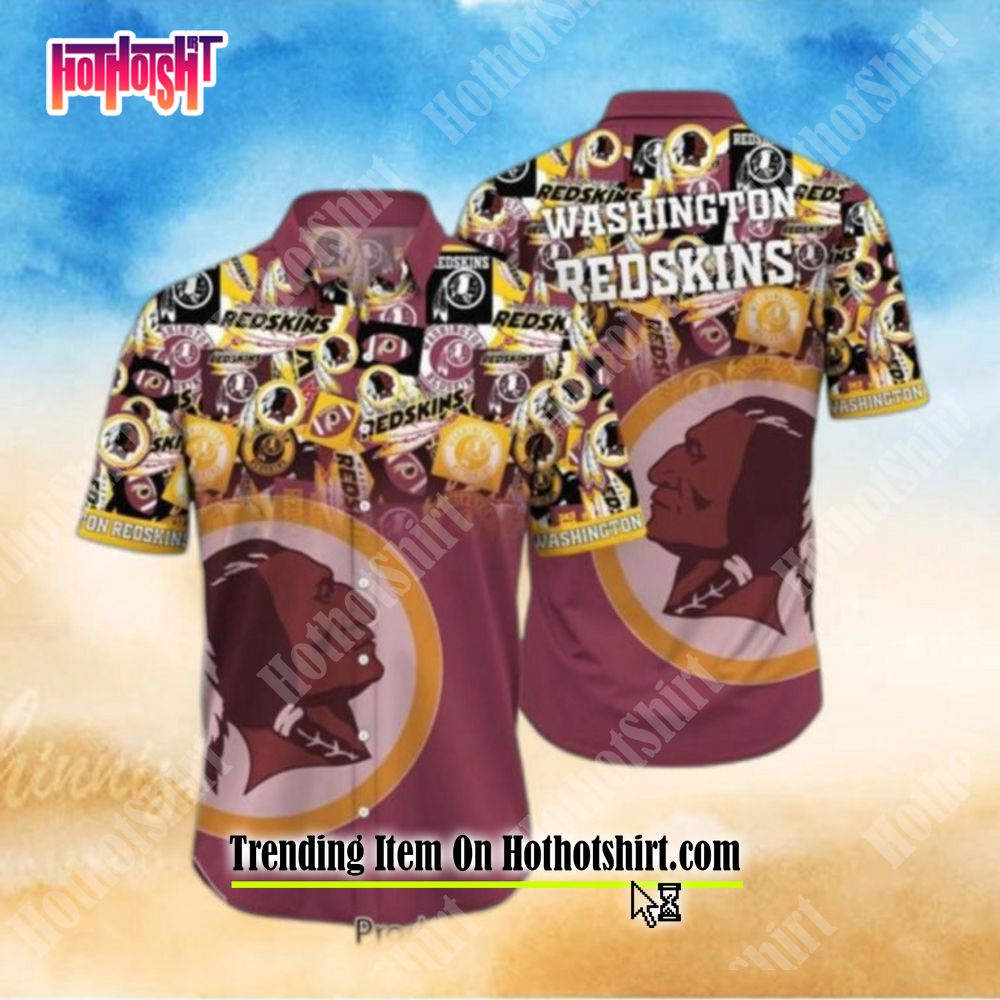 Washington Redskins NFL Hawaiian Shirt Summer Short Sleeve Button Down Shirt  Perfect Gift For Big Fans Hot Trend 2023 - teejeep