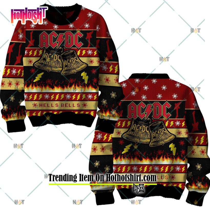 Acdc Rock Band Ugly Christmas Sweater - Banantees