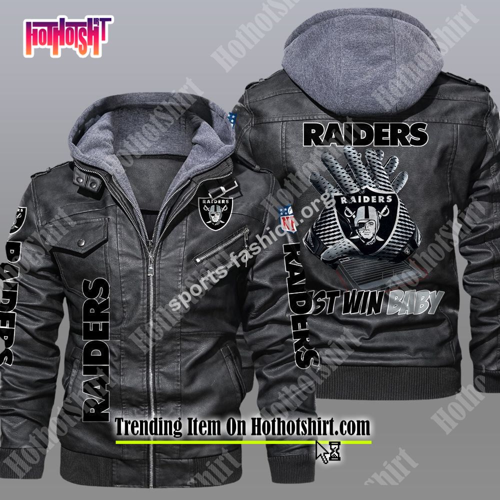 Las Vegas Raiders Trending 2D Leather Jacket - Owl Fashion Shop