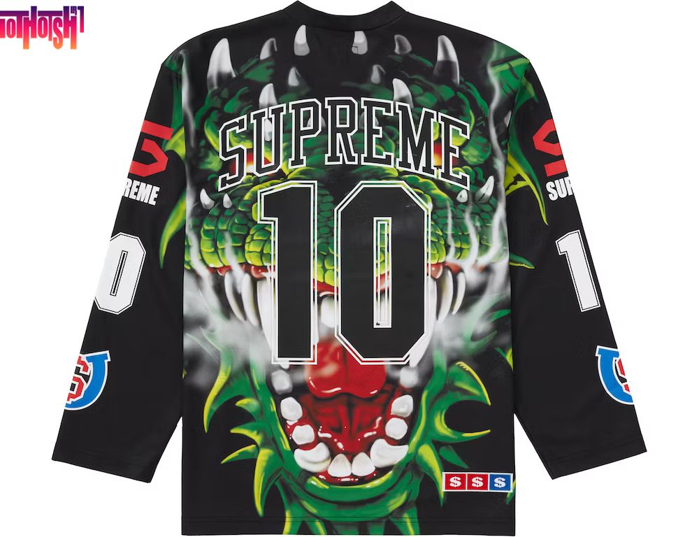 BEST Supreme Bones Black Custom Hockey Jersey