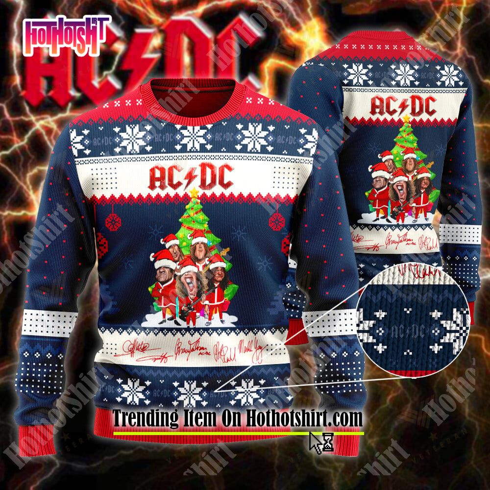 Ac dc clearance ugly christmas sweater