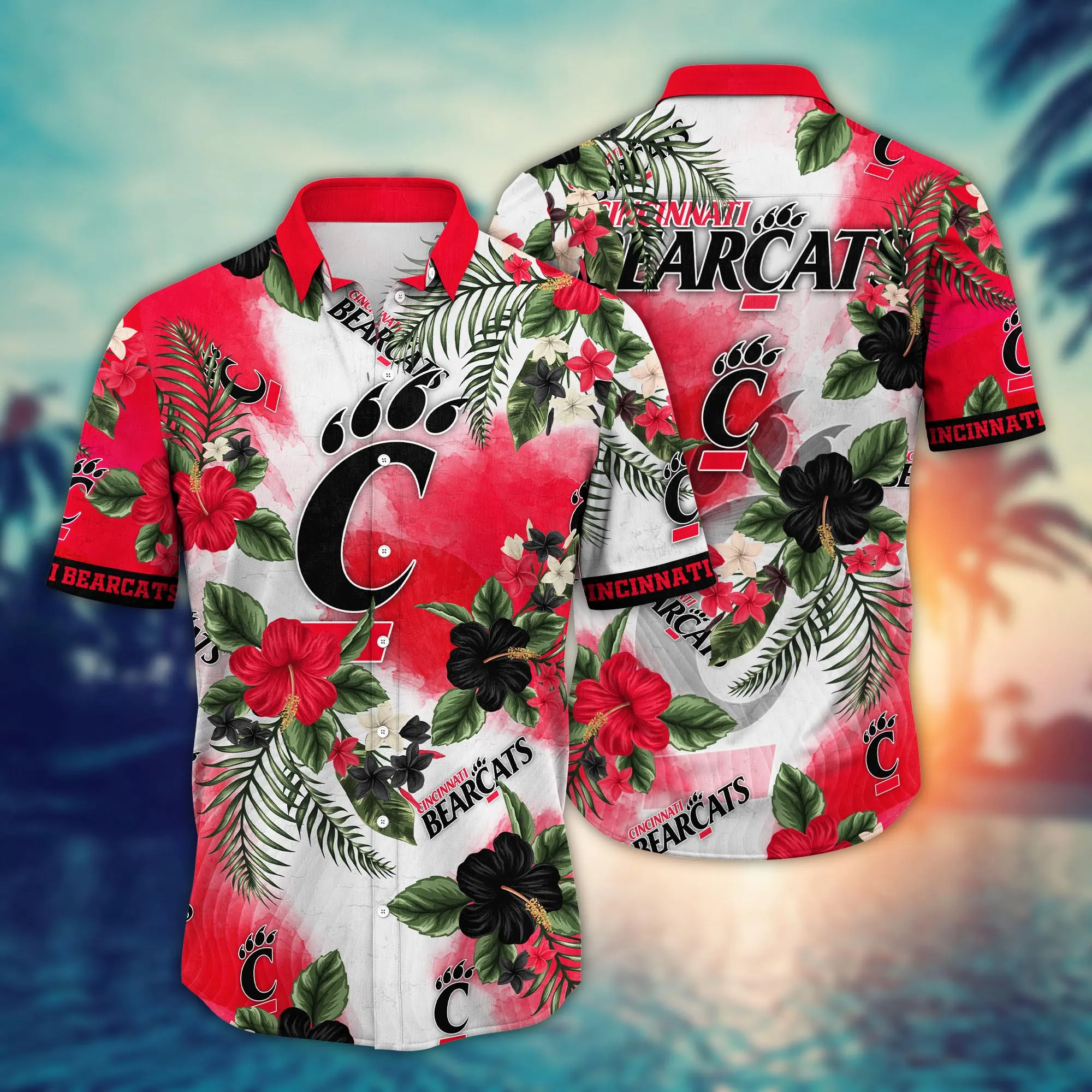 Cincinnati Bearcats NCAA Hawaiian Shirt Flip Flopstime Aloha Shirt